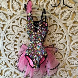 Sequined tap dance costume, size small child SC.